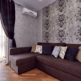 Brown sofa corner
