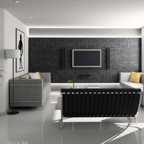 Modern szoba önterülő padlóval