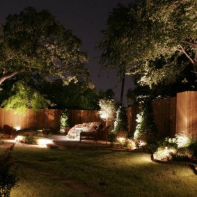 Functional lighting of the garden perimeter