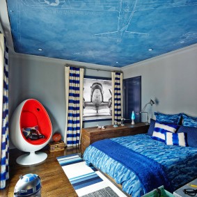 Mavi bebek odası tasarımı