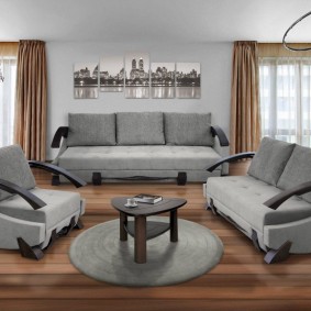 Sivý nábytok pôvodného dizajnu