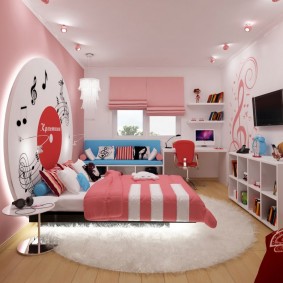 Màu hồng trong nội thất nhà trẻ