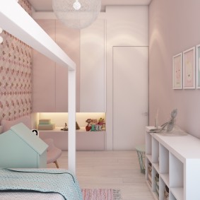 Built-in furniture in a small nursery
