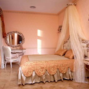 Beige textile in a pink room