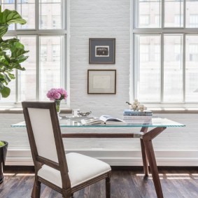 Lichtgewicht tafel met glazen blad