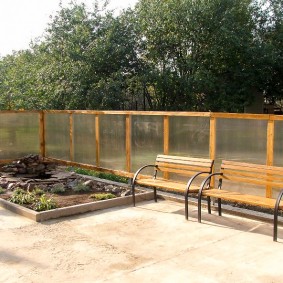 Polycarbonate Fence on Wooden Frame