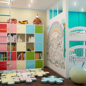 nursery interior na may puwang ng zoning