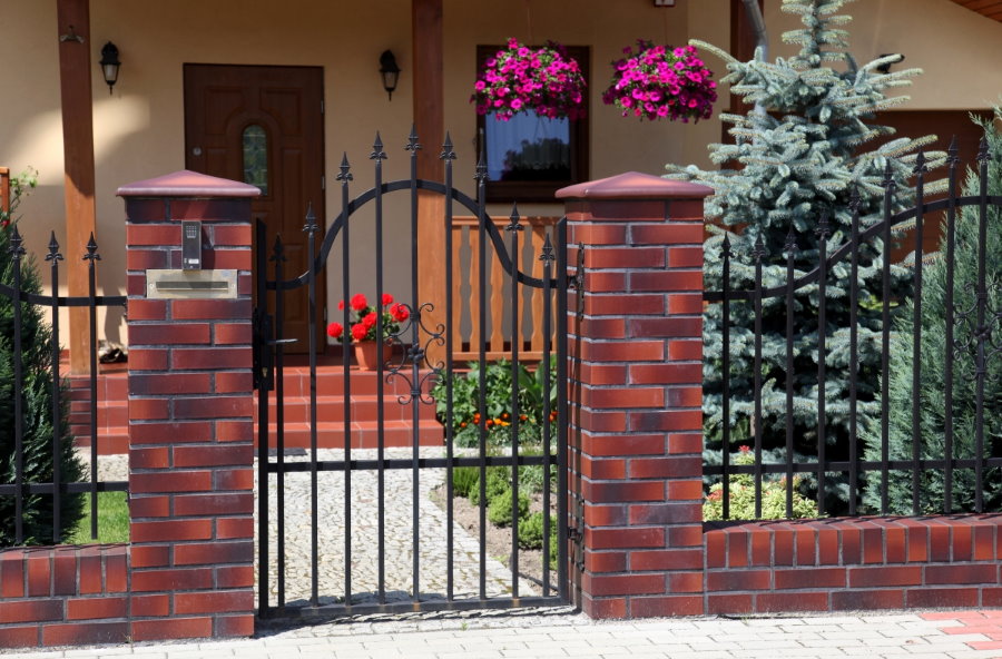 Clinker brick garden gate