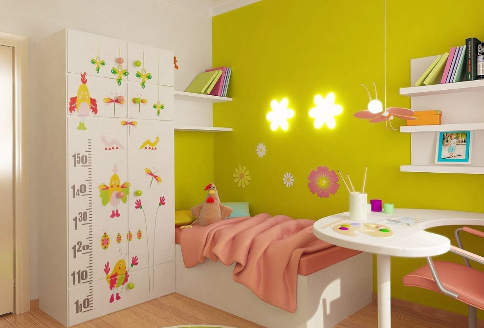 Boyalı duvarlı çocuk odası tasarımı