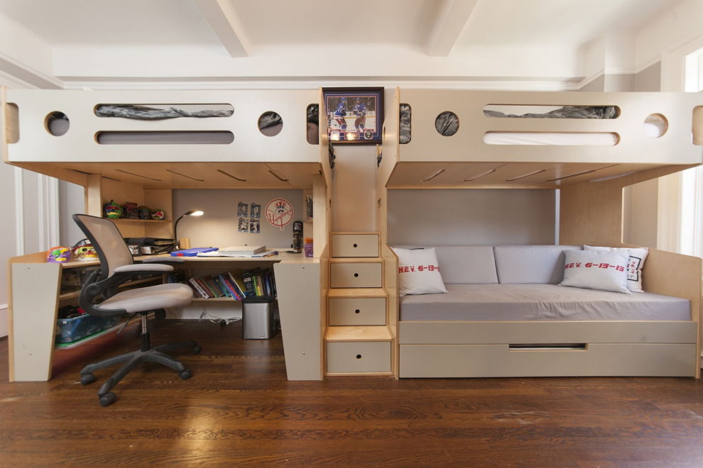 Loft pat într-o cameră în stil modern