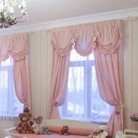 Light pink curtains