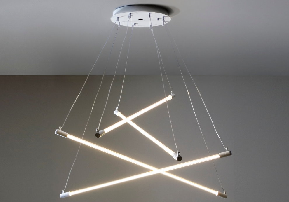 Luminous fluorescent lamp chandelier for living room