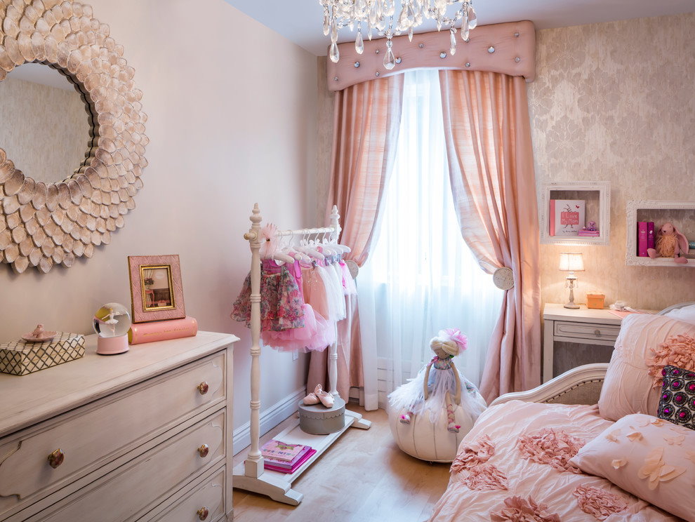 Interieur van een kinderkamer voor een jonge fashionista