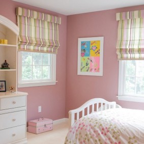 White chest of drawers in a children's room