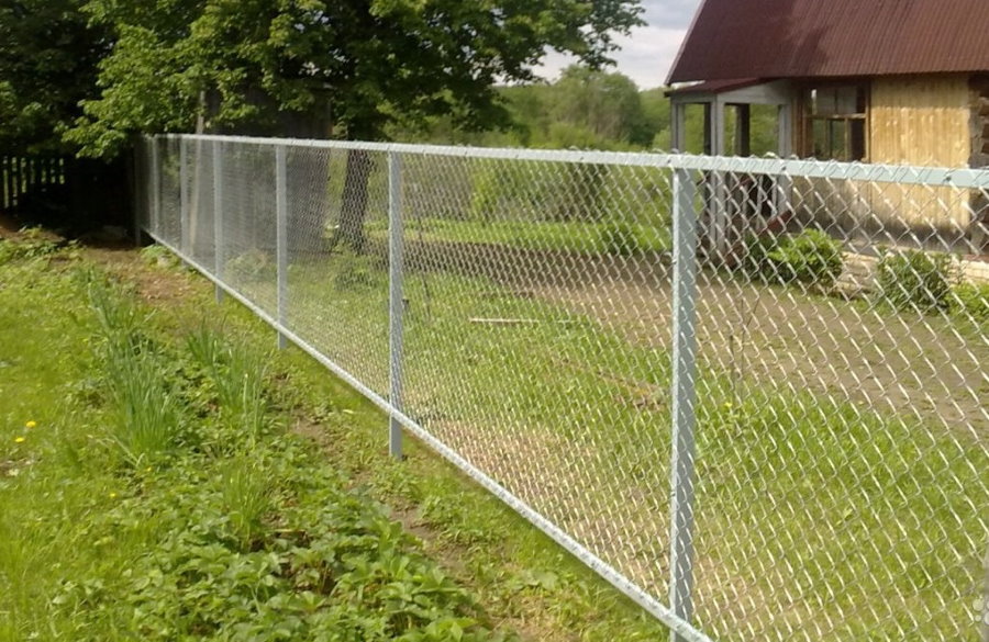 Country fence made of netting netting