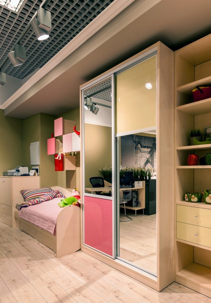Stylish wardrobe for the room of the teenager