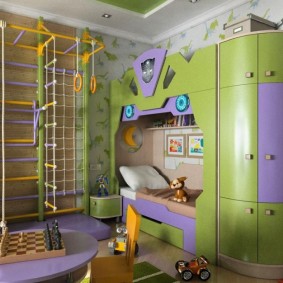 zoning of a children's room decor types