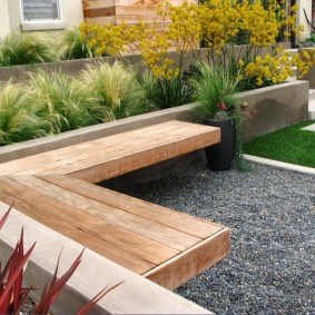 Angular shaped garden bench