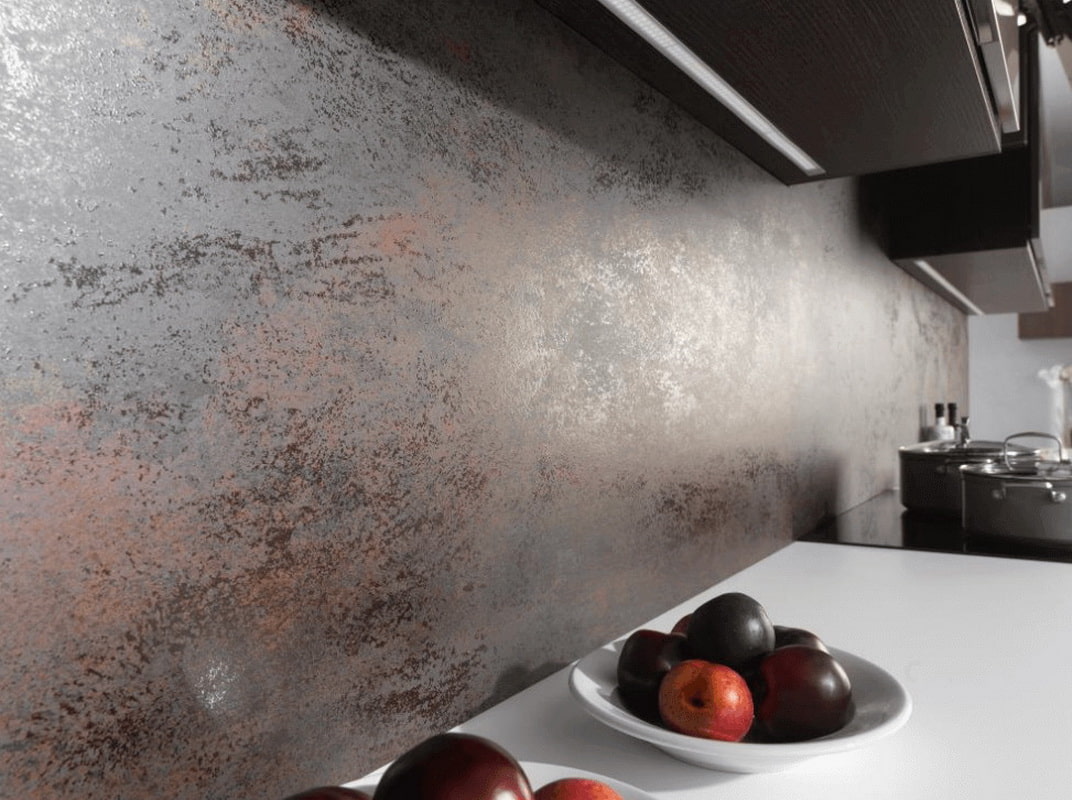 טיח דקורטיבי בתצלום עיצוב המטבח