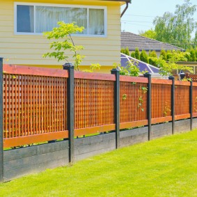 wooden fence for the site