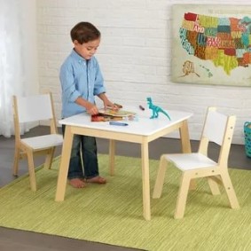 yüksek sandalye tasarım fikirleri ile çocuk masaları