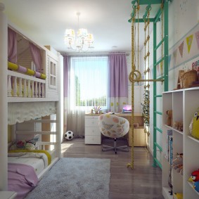 ontwerp van een kinderkamer 14 m².