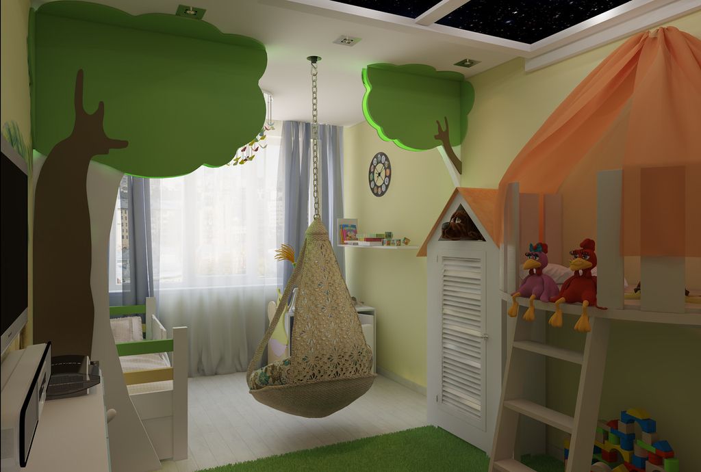 ontwerp van een kinderkamer 14 m².