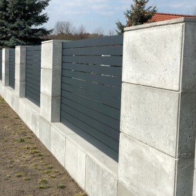 Gray surface of concrete blocks