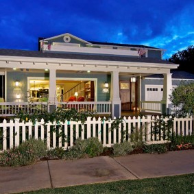 White decorative fence