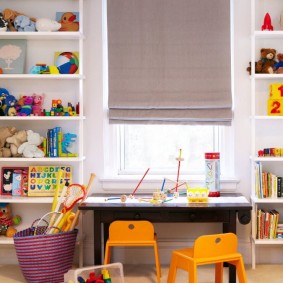 Kleine stoelen in de kinderkamer