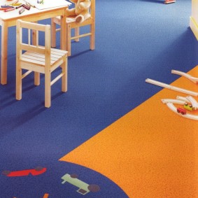 Bright print carpet