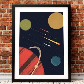 Space poster para sa mga bata