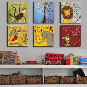 Children's plywood posters