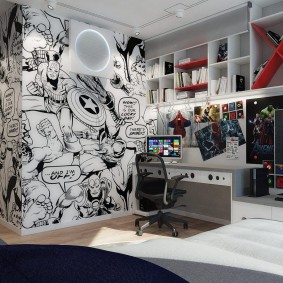 Teenager room interior in modern style
