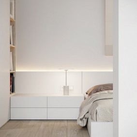 Slaapkamer in minimalistische stijl