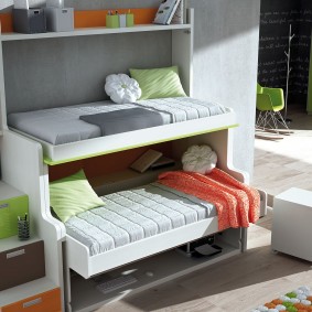 Convertibel bed met twee bedden