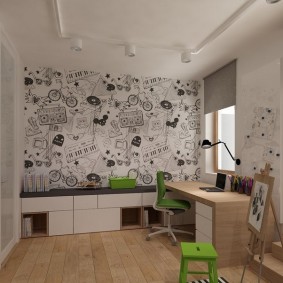 Cabinet furniture in a children's room