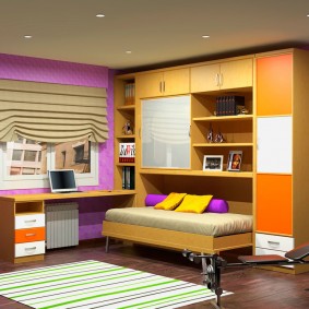 Kompaktas mēbeles studenta istabai