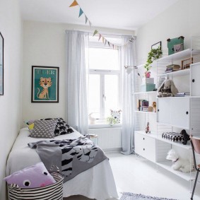Snow-white Scandinavian style furniture