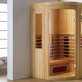 Hoekmodel van een mini-sauna