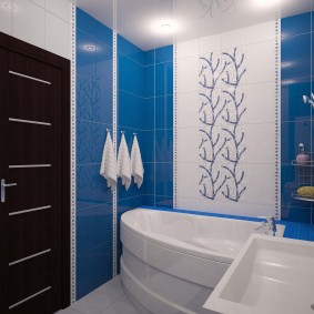Blå badrumsplattor