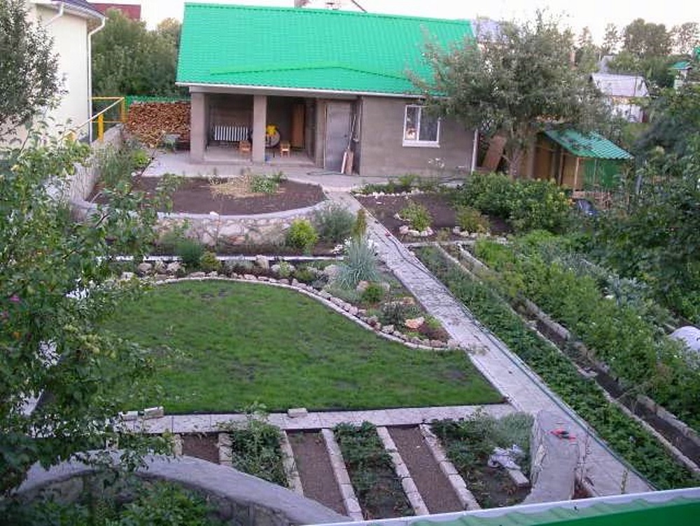 Jardin soigné dans un petit jardin