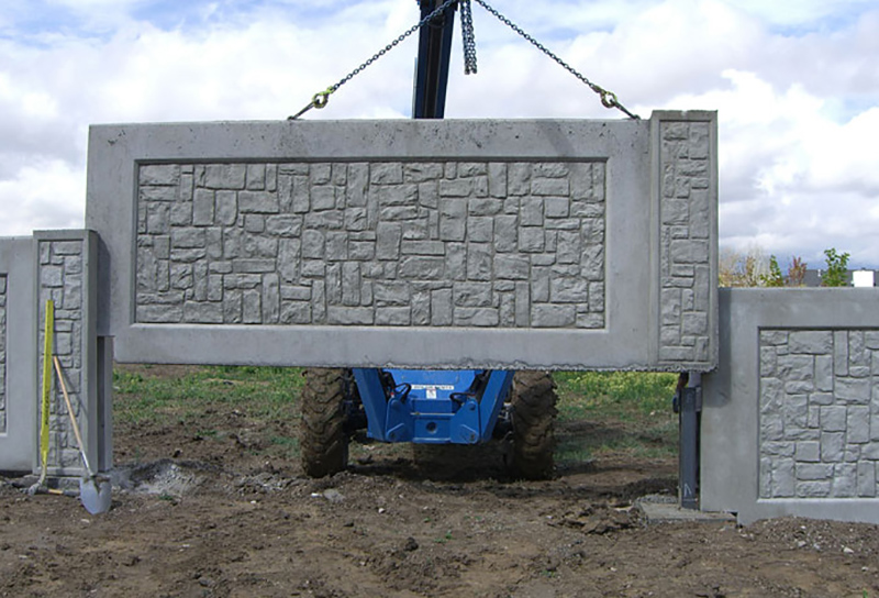 Concrete Fence Section Installation