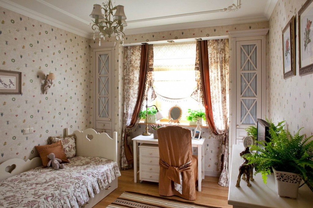 Children's room in Provence style for a girl