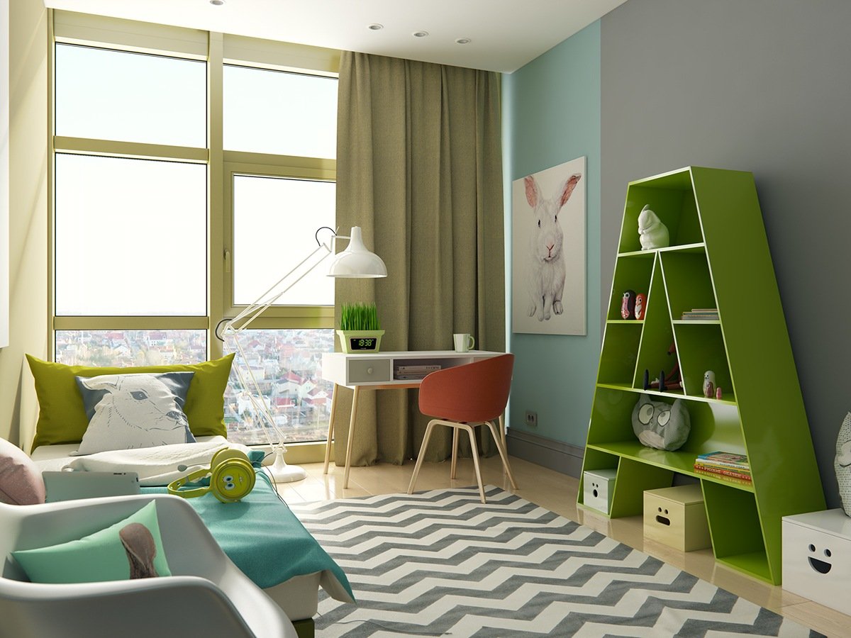modern kids room design photo