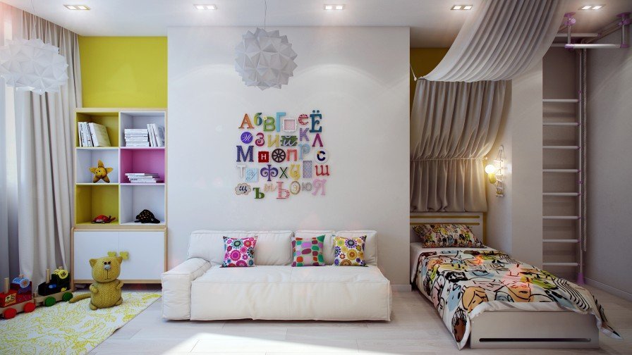moderna dizaina bērnu istabas foto