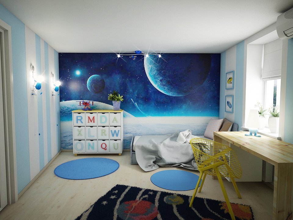 moderna dizaina bērnu istabas ideju foto