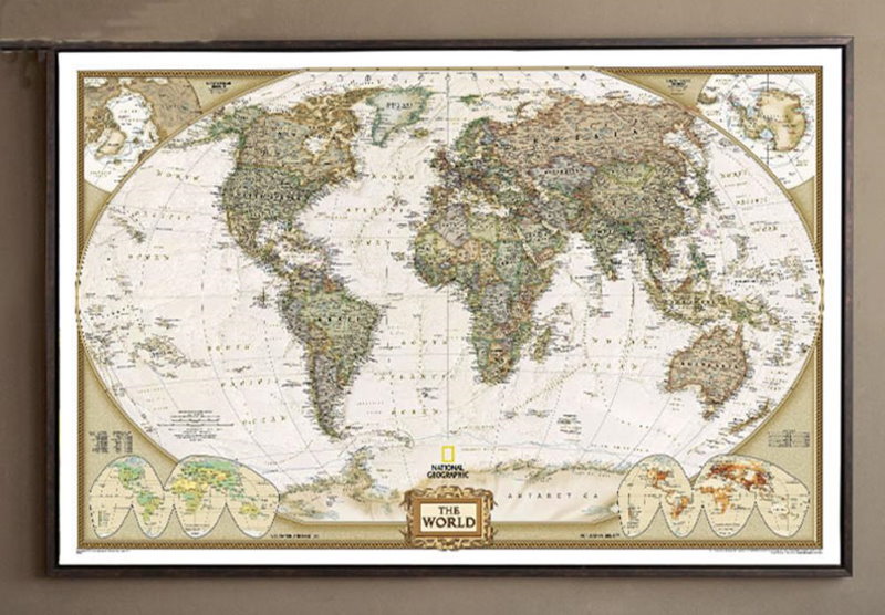 Carte du monde affiche enfants
