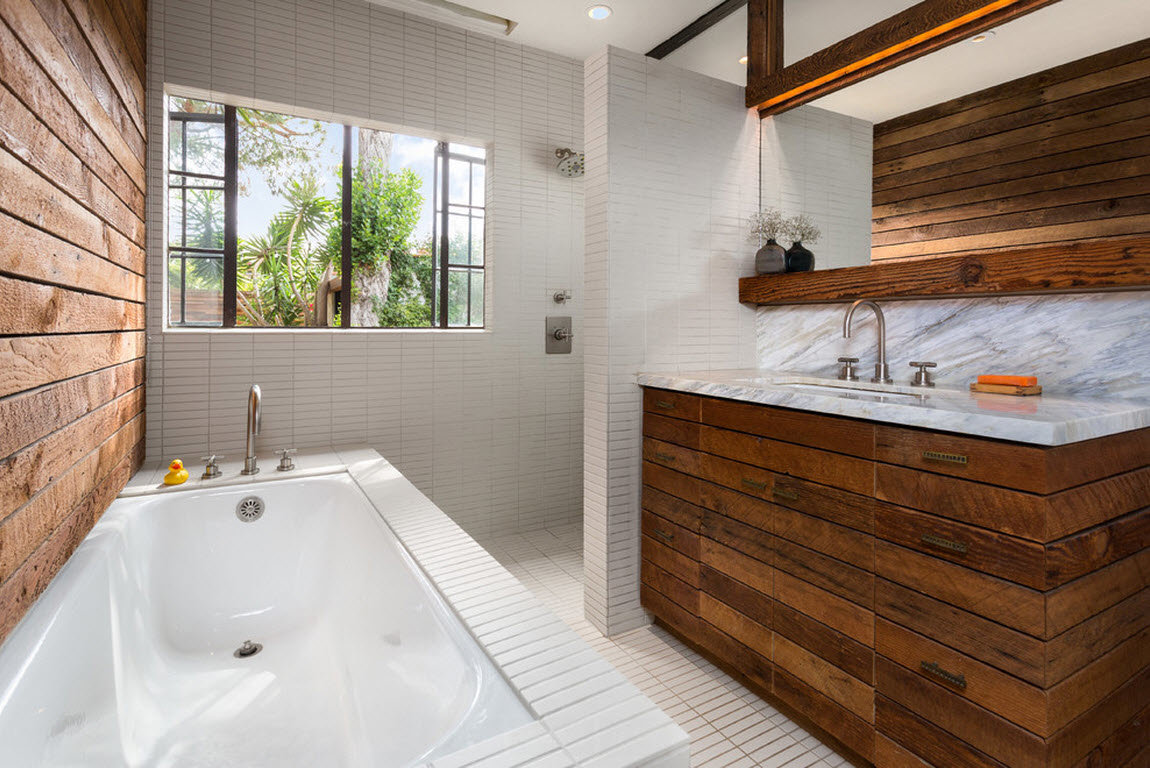 Kúpeľňa 2019 drevo v interiéri