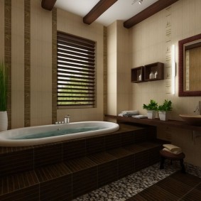 japansk stil badeværelse indretning foto